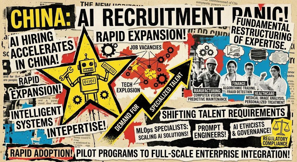 China's AI Hiring Boom: LLMs Drive Restructuring Across Industries
